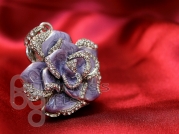 флешка  фиолетовая "цветущая роза"